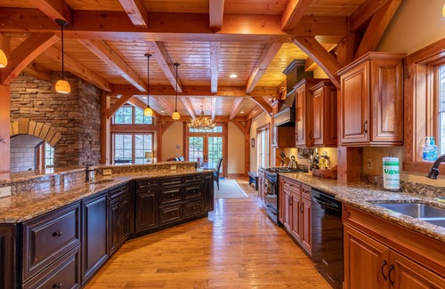 Boone House | The Lodge at Twin Rivers - Estate in Boone, hot tub, game room, privacy, large master suite!