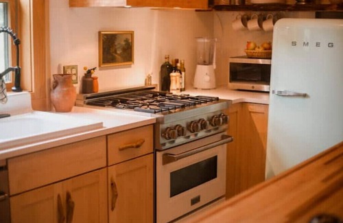 Upper Jay Cabin | The Log Cabin near Whiteface, Hot Tub, Sauna & Swimming Hole