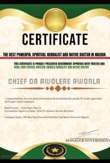 Ado Other | The Most Powerful Spiritual Herbalist Man In Nigeria
