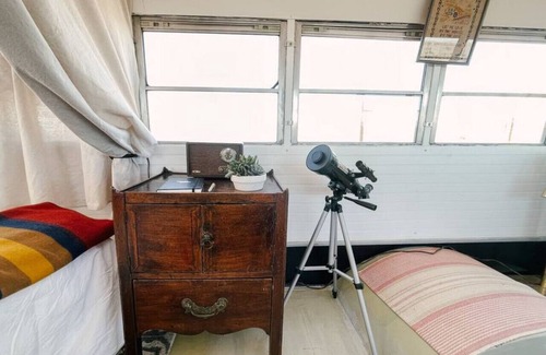 Newcastle Cabin | The Nowhere Bus · Off-Grid, Stargazing, Nic Cage Themed School Bus