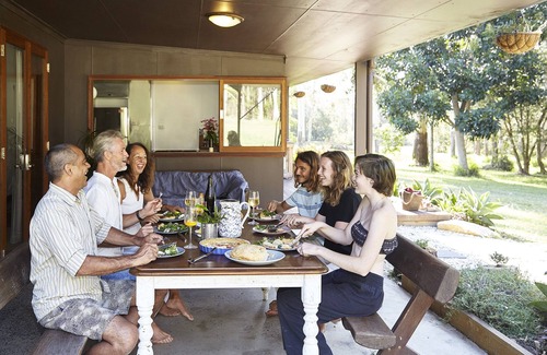Urunga Cottage | The Nutty Bungalow.on organic farm by the beach .