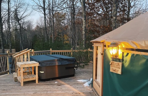 Deerfield House | The Other Yurt at Echo Hill Farm w/Hot Tub Spa
