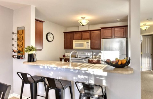 Saint-Faustin-Lac-Carre Apartment | The Panoramic - Direct lake beach and bike access