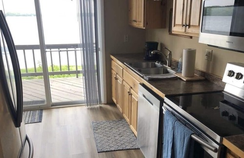 East Gull Lake Apartment | The Point on Gull Lake – Unit 2: 2BR Lakeside w/Patio, Dock & Garage