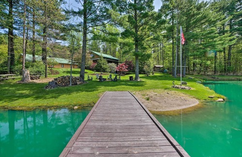 Lakeville Cabin | 'The Red Pine Cabin' w/Private Pond & Dock!