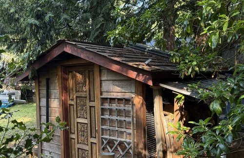 Shawnigan Lake Apartment | The Wobbly Hobbit- a unique cob studio in the forest.