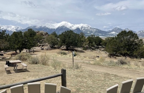 Buena Vista Cabin | The Yurt is our newest lodging option and a guest favorite! The Yurt sleeps 1-4 with a queen bed and double sleeper sofa. A/C and heat for a comfortable year-round stay.