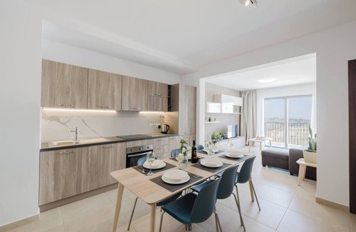 Mellieħa Heights Apartment | This modern designed apartment is a self-catering accommodation located in a residential area of Mellieha but surrounded with all amenities, the bus terminus is just a five minutes walk from the apartment. From this bus terminus you can catch a bus t