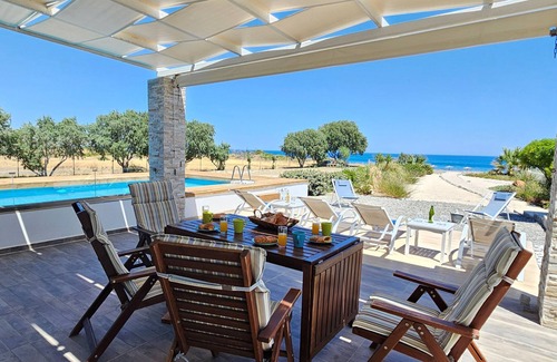 Gennadi Villa | Three bedroom beach front villa just 50 steps from the beautiful sea in Gennadi