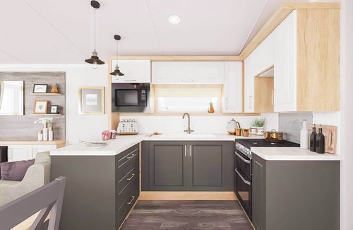 Aberystwyth House | Three bedroom caravan, sleeping six people, perfect for relaxing by the coast.