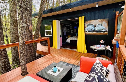 Sparta Cabin | Three Cabins On The River in Downtown Sparta #hike #kayak #tinyhousecollection