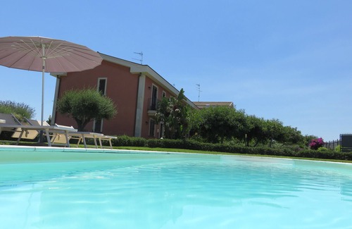 Santa Tecla Apartment | Three room apartment :Seafront residence with pool and garden