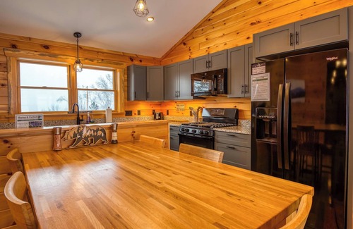 Oquossoc House | Timber Overlook - New construction log cabin with views of Rangeley Lake!