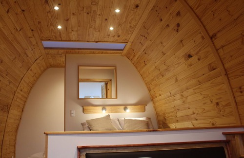 Valparaiso Cabin | Tiny cabin #2, sailboat inspired design. Surrounded by forest by the beach