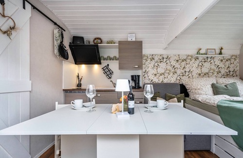 Oelsnitz House | Tiny Home 'Amselnest' with Lake View, Private Terrace and Wi-Fi
