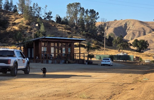 Hollister Cabin | Tiny Home Cabin. Farm animals. National Parks., The Pinnacles & Hollister Hills