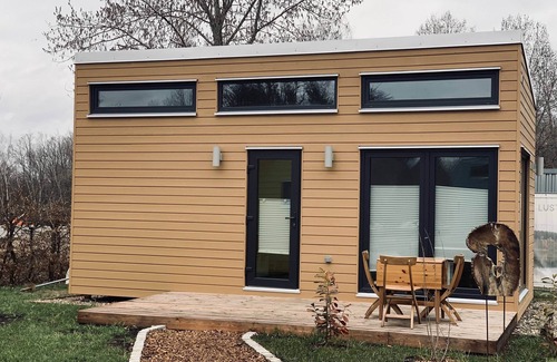 Stadtlauringen Apartment | Tinylodge (25sqm) in ecological style with sleeping lofts and terrace