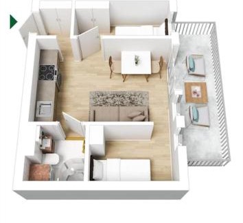 Tjuvholmen Apartment | Tjuvholmen - balcony with seaview & 2 bedrooms
