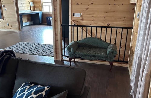 Beaver Island Apartment | Top Deck! Beaver Island Harbor view.