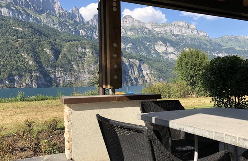 Unterterzen Apartment | Top location to the lake side - apartment right on Lake Walen and the ski resort Flumserberg