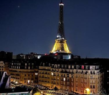 Grenelle Apartment | Tour Eiffel - Studio vue imprenable au-dessus des toits, balcon