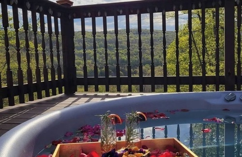 Denver Villa | Tranquil escape with/endless mountain hot tub views. 2.5 hours from GWB