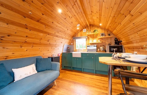 Clitheroe Cabin | Tranquil Luxury: Hot Tub, Firepit, & star galzing window