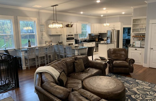 Pottsboro House | Tree Top Lake Views with lake access for swimming fishing boating 250 ft away!