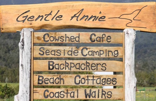 Mokihinui RV Rental | Treehouse at Cowshed cafe, Gentle Annie Camping Ground