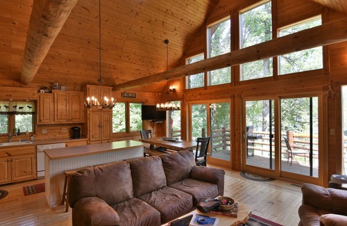 Trego House | Trego Lake House- Level elevation to the water's edge.