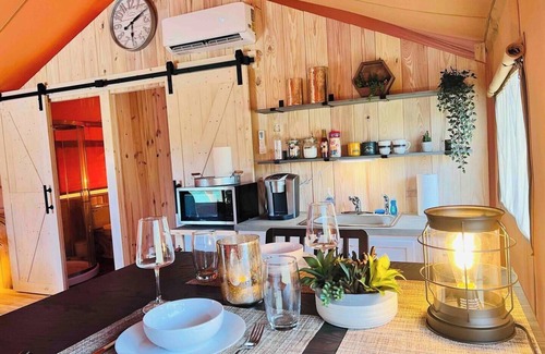 Riverview Estates Cabin | Tropical Glamping with Hot Tub