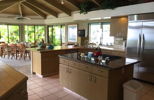 Kalaoa House | Tropical & inviting home w/spa, torches, waterfalls & ocean view