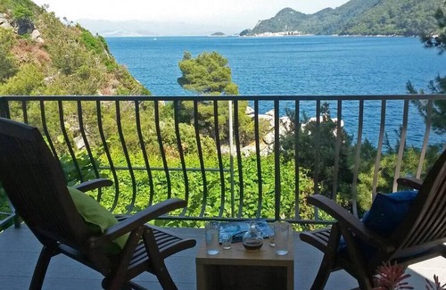 Sobra Apartment | Two bedroom apartment with balcony and sea view Sobra, Mljet (A-4936-b)