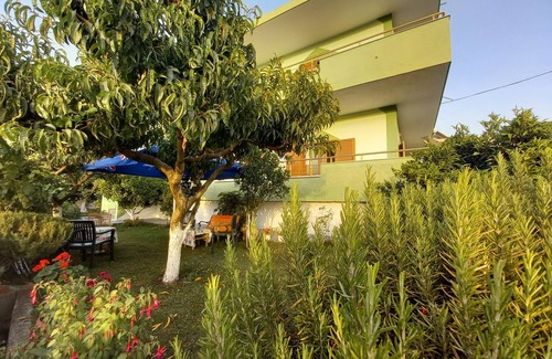 Ksamil Apartment | Two bedroom apartment with large living room suitable for family with GardenView