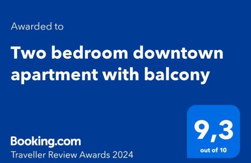 City Center Apartment | Two bedroom downtown apartment with balcony