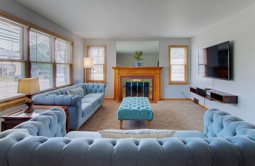 North Canton Apartment | Two Bedroom King Suite near Hall of Fame w/ Garage
