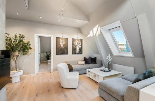 Trondheim City Centre Apartment | Two bedroom penthouse with large living room and rooftop in the city centre of Trondheim