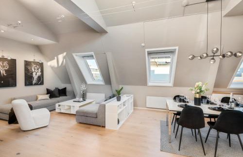 Trondheim City Centre Apartment | Two bedroom penthouse with large living room and rooftop in the city centre of Trondheim