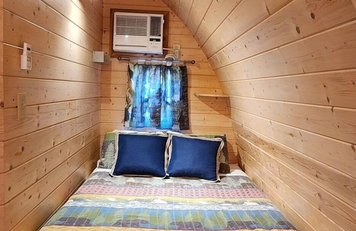 Mill Spring Apartment | Two person Pod on the creek, Dog Friendly, Deck, private firepit, full bathroom, Sleeps 2.
