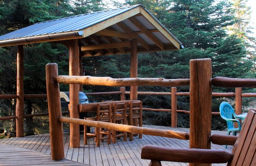 Anchor Point House | Unique Alaskan log home in trees & wild flowers on 14-acre private homestead.
