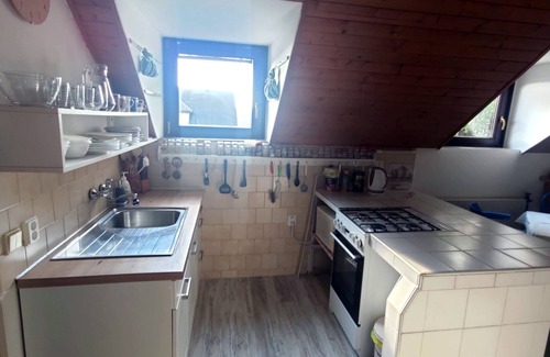 Zlin House | Unique attic with garden, library, bathtub, wifi & free parking