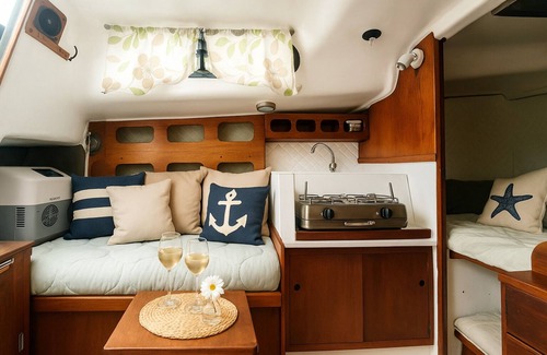 Trosso Boat Rental | Unique Glamping experience on small boat in Central Karlskrona