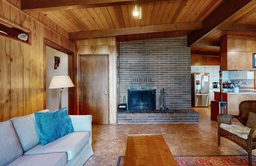 Dunes City Cabin | Unique lakefront cabin near the dunes with a private dock & fireplace