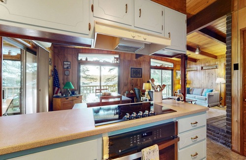 Dunes City Cabin | Unique lakefront cabin near the dunes with a private dock & fireplace