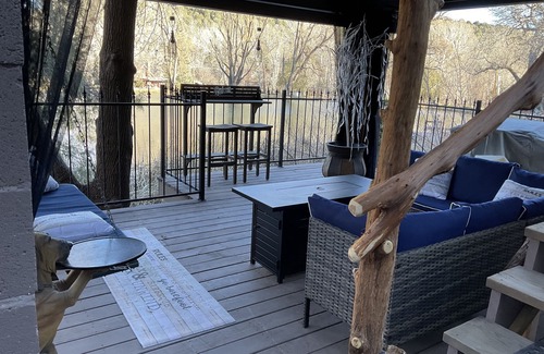 Payson Apartment | Unique property with Treehouse lodging sitting on large private stocked pond.