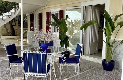 Vrontados Villa | Unique seafront villa with lush gardens and unparalleled sea views
