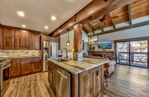South Lake Tahoe House | Updated Rustic Retreat Steps to Beach with Lake and Mountain Views, 4BR + Loft