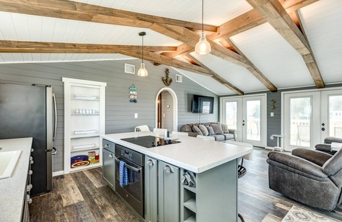 Galveston House | Updated, stylish home steps to beach with wraparound deck, WiFi, AC, & W/D