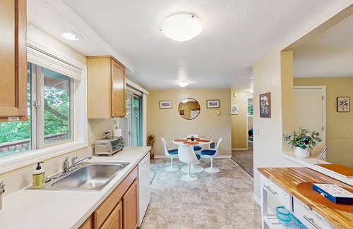 Friendly House | Upper level of duplex with large deck, mountain view - dog friendly