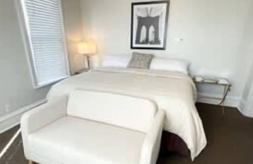 Michigan City Apartment | Upstairs Studio w/King Bed, Walking distance to Beach & shops!